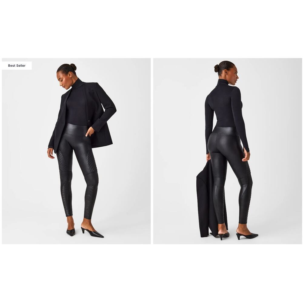 Faux Leather Moto Leggings Medium